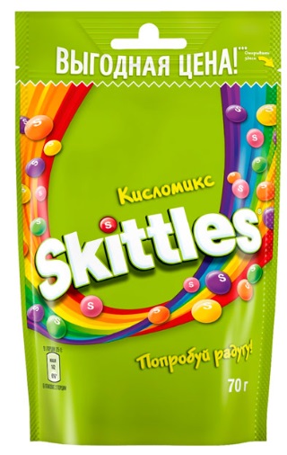 SKITTLES Драже Кисломикс 70 гр 