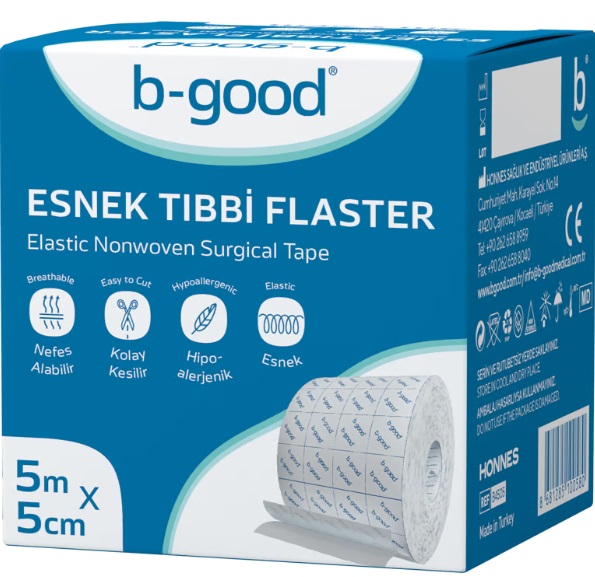Хирургическая лента эластичная нетканая 5м*5см B-Good