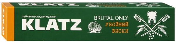 Зубная паста KLATZ Brutal Only для мужчин Убойный виски 75 мл
