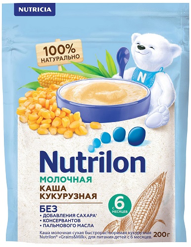 Nutrilon Каша молочная Кукурузная 200г c 6мес Нутрилон