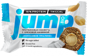 Конфета протеиновая Jumpbio с арах.нач. Кокосовое пралине 30г