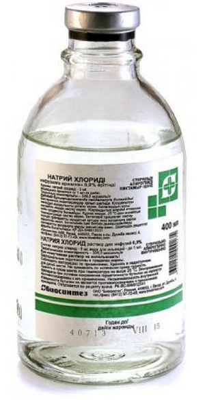 Натрия хлорид раствор 0,9% 400 мл №1 Биосинтез ( стеклянный флакон ) @