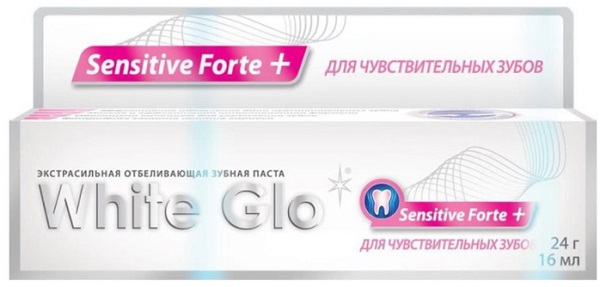 WHITE GLO зубная паста зкстрасильное отбеливание для Чувствительных зубов 24 гр арт.0419