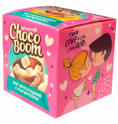 Шар шоколадный Choco Boom Любовь с маршмеллоу 28 г