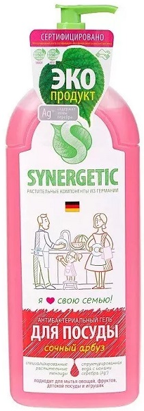 SYNERGETIC Гель для мытья детской посуды Сочный Арбуз 1000 мл