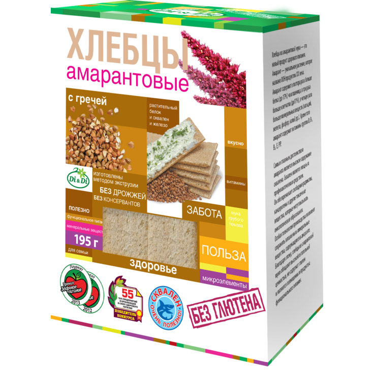 Di&Di Хлебцы Амарант Топинамбур греча 195г