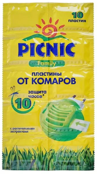 PICNIC Family пластины от комаров 10 шт