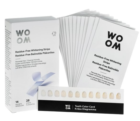 Набор для отбеливания зубов WOOM Residue-Free Whitening Strips 28шт
