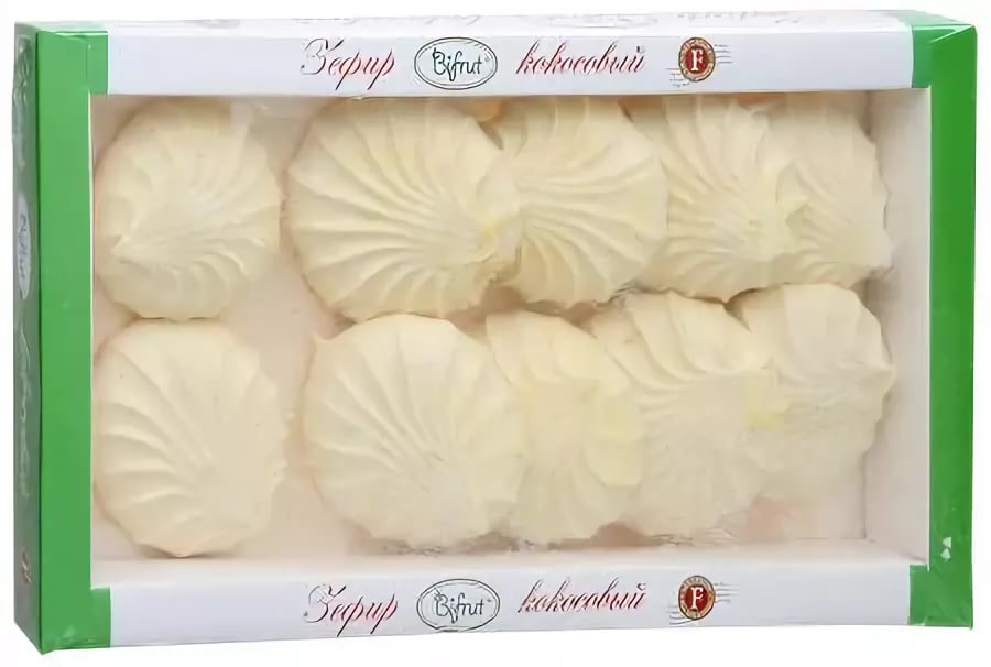 Бифрут Зефир Bifrut Кокосовый 170гна фруктозе