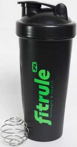 FitRule Шейкер Классический 700мл Черный+черная крышка   &