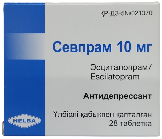 Севпрам табл. п/о 10 мг №28 ( эсциталопрам ) (Упаковка)