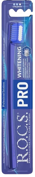 Зубная щетка ROCS PRO Whitening средняя РОКС цв.в асс.