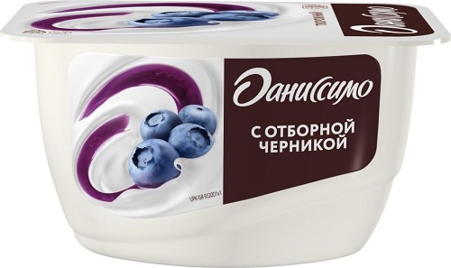 Даниссимо Творожный 6,5%- 130г Черника