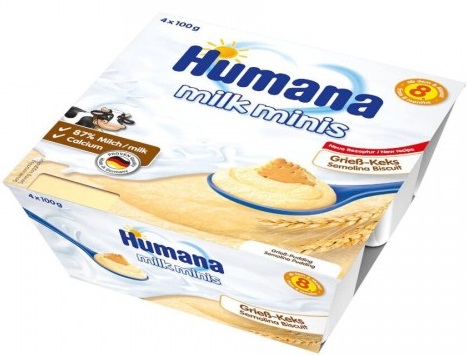Хумана Каша бисквитная молочная 4х100г. с 8мес