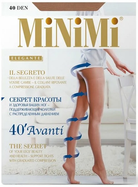 MINIMI Колготки 40 den Avanti Cappuccino 4-L