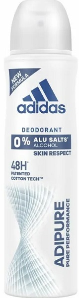 Adidas антиперспирант Adipure 48ч. для женщин 150 мл спрей