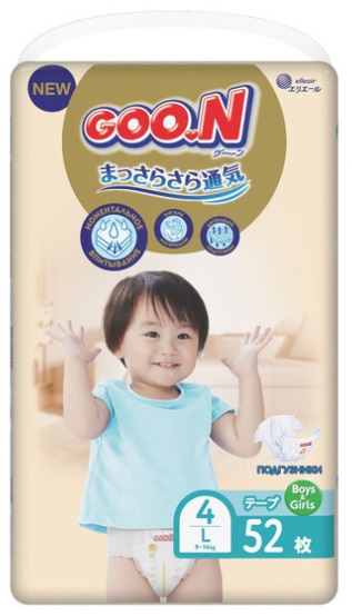 Подгузники для детей Goo.N Premium Soft №4 (9-14кг) 52шт