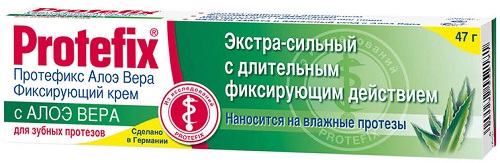 PROTEFIX Крем Фиксирующий для зубных протезов Алоэ 40г #
