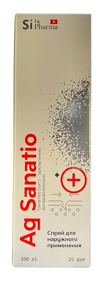 Ag Санатио спрей для наружного применения 100 мл ( коллоидное серебро 25 ppm )