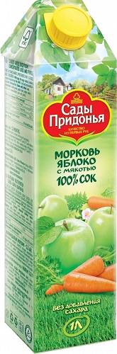 Сады Придонья Сок Морковь Яблоко 1л с мякотью