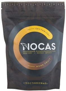 Nocas Эритрол+МонкФрут Тростниковый 300г сахарозам. дойпак