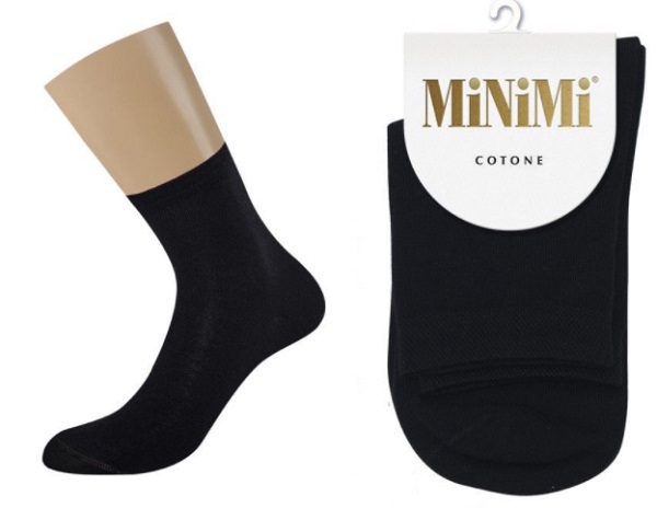 Носки женские MINIMI Cotone 1202 Nero 35/38