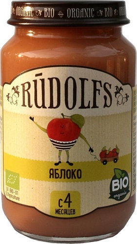 Rudolfs Пюре Яблоко 190г ст/б