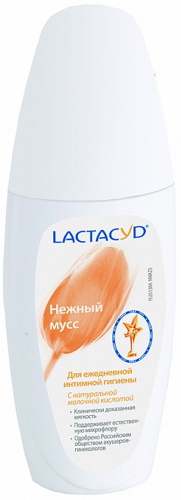 Лактацид Нежный Мусс 150 мл средство для интимной гигиены ALVOGEN #>