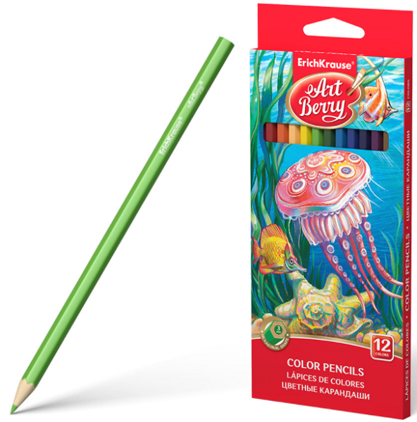 Цветные карандаши шестигранные Art Berry 12 цветов