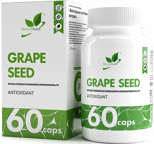 NaturalSupp Экстракт Виноградных косточек 200мг №60капс  &