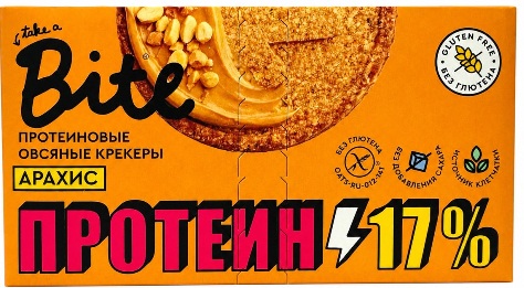 Bite Крекеры Протеиновые Овсяные Арахис 125г б/сах