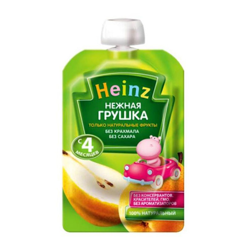 Хайнц Пюре Нежная грушка 100г пауч