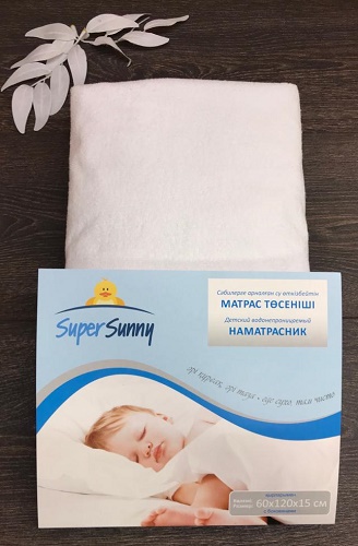 SUPER SUNNY Наматрасник водонепроницаемый 60*120*15см