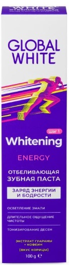 Зубная паста GLOBAL WHITE Energy отбеливающая 100 мл