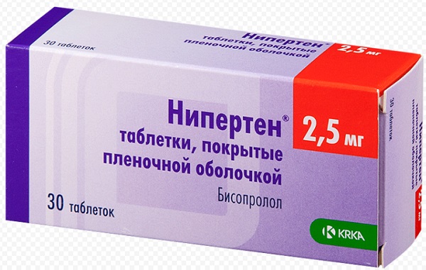 Нипертен табл. 2,5мг №30   ( бисопролол ) (Упаковка)