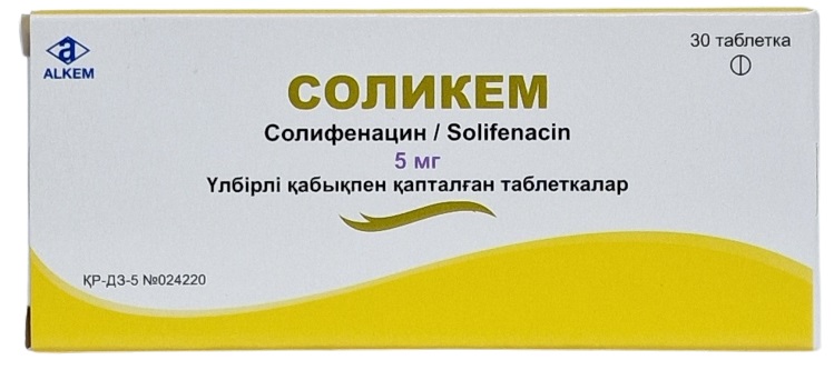 Соликем табл. п/о 5 мг №30 ( солифенацин ) (Упаковка)