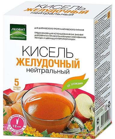 Леовит кисель Желудочный нейтральный 20г №5пак. Россия (Упаковка)