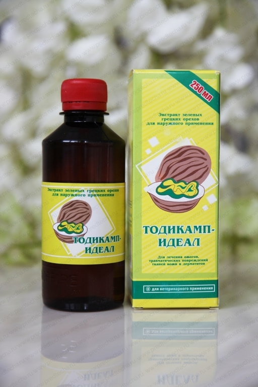 Тодикамп- Идеал 250 мл.Экстракт зеленых грецких орехов для наружного применения,