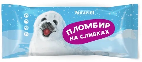 Ангария Мороженое Пломбир на сливках 15% 80г 