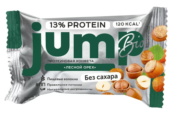 Конфета протеиновая JUMPBIO 30гр Лесной орех