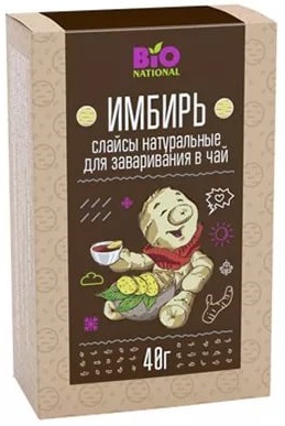 BioNational Имбирь слайсы для заваривания в чай 40,0г