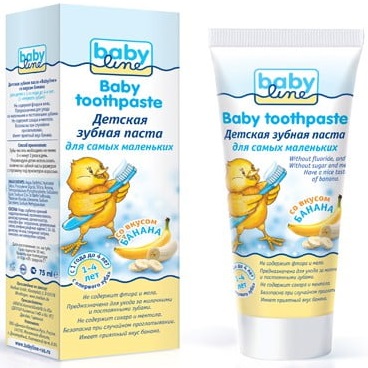 Зубная паста BABY LINE Банан 75мл 1-4лет