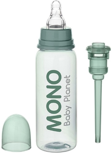Бутылочка 3м+ BABY PLANET Olive с воздухоотводной трубочкой и антиколиковой соской 250 мл арт.8459/1