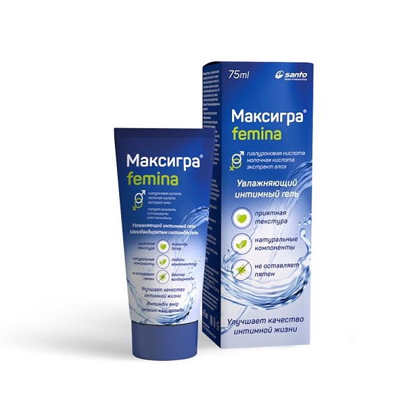 Максигра Фемина. 75мл увлажняющий интимный гель SANTO
