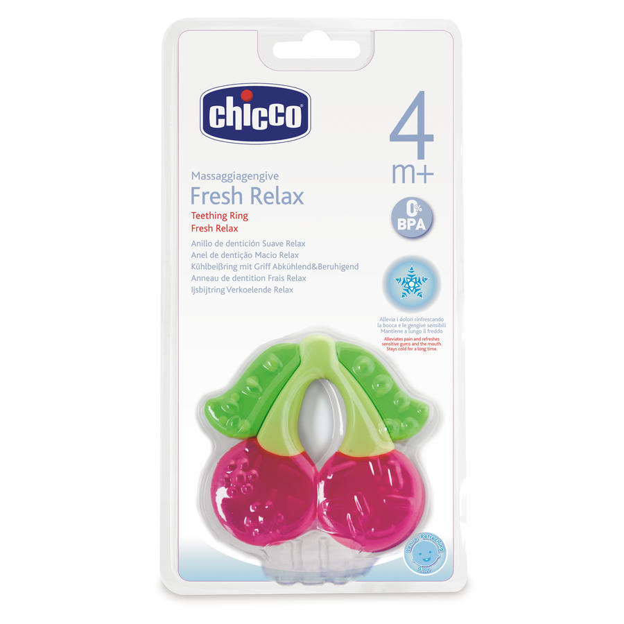 Прорезыватель 4м+ CHICCO Вишенка охлаждающий