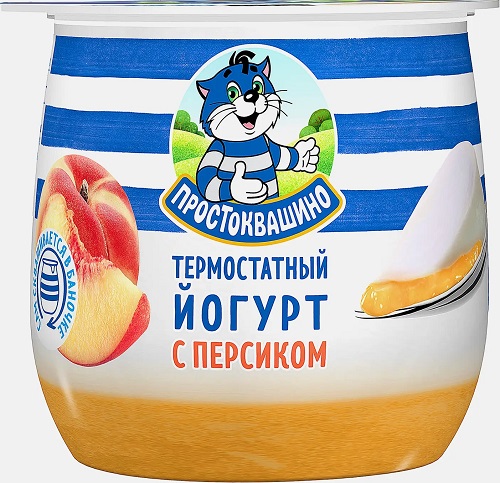 Простоквашино Йогурт 3,4% 160г Персик