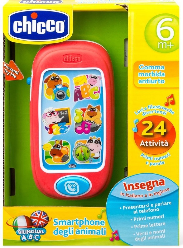 CHICCO Игрушка Говорящая Смартфон ABC 12м+