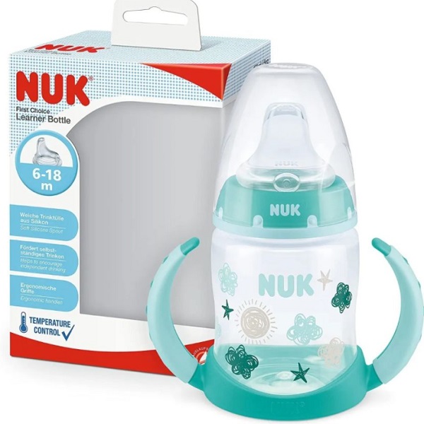 Бутылочка Стеклянная NUK Temp 150мл обучающая для мальчиков