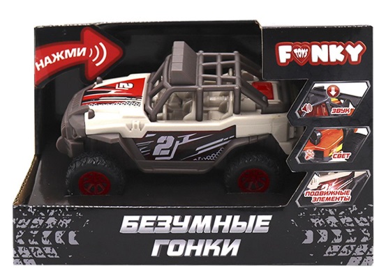 Машинка джип Безумные гонки со светом и звуком 12 см Funky Toys