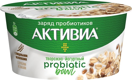 Данон Активиа Пробиотик Отруби-злаки 135г творожно-йогуртный